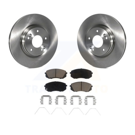 Front Brake Rotor And Ceramic Pad Kit For Kia Soul Hyundai Kona Elantra GT Veloster Forte K8C-100351