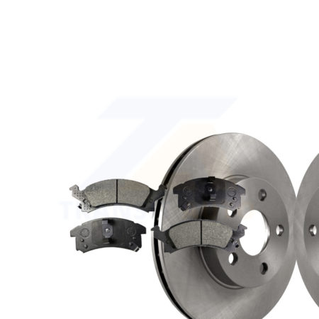 Front Disc Brake Rotors & Ceramic Pad Kit For Pontiac Sunfire Grand Am Oldsmobile Achieva K8T-100006