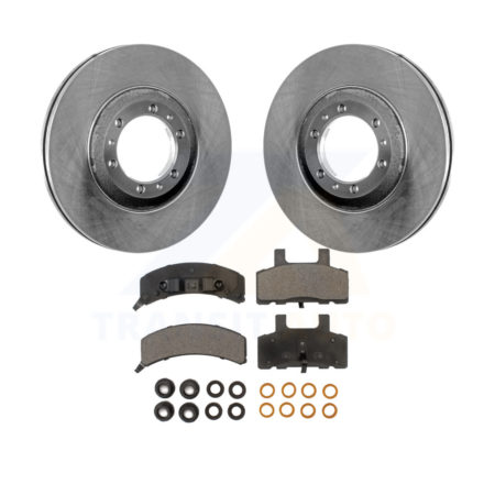 Front Brake Rotors & Ceramic Pad Kit For Cadillac DeVille Fleetwood 60 Special Commercial K8T-100012