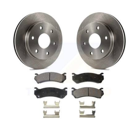 Front Brake Rotors Ceramic Pad Kit For Chevrolet Silverado 1500 GMC Tahoe Sierra Suburban K8T-100020