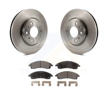 Front Disc Brake Rotors And Ceramic Pads Kit For 2006-2007 Cadillac CTS Base K8T-100030