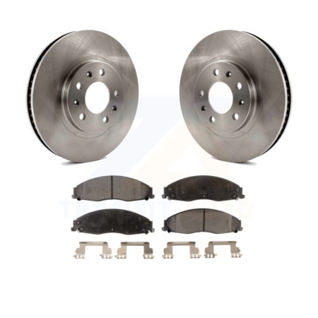Front Disc Brake Rotors And Ceramic Pads Kit For Cadillac CTS With Standard Suspension K8T-100033
