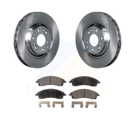 Front Disc Brake Rotors And Ceramic Pads Kit For 2004-2009 Cadillac SRX K8T-100044