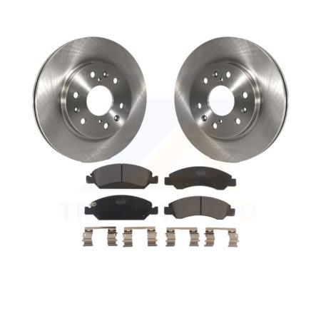 Front Brake Rotors Ceramic Pad Kit For Chevrolet Silverado 1500 GMC Sierra Tahoe Cadillac K8T-100047