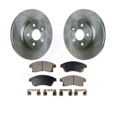 Front Disc Brake Rotors And Ceramic Pads Kit For Chevrolet Cruze Sonic Limited K8T-100082
