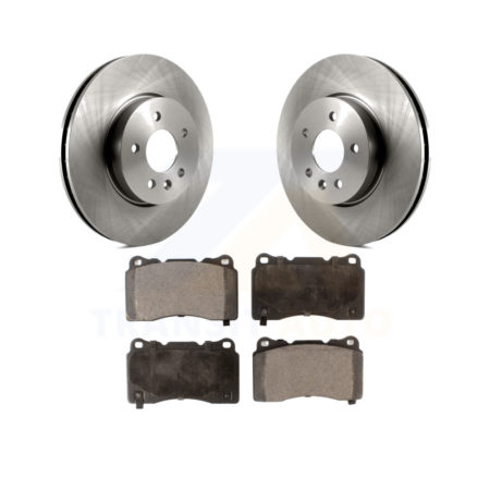 Front Disc Brake Rotors And Ceramic Pads Kit For Cadillac ATS K8T-100092