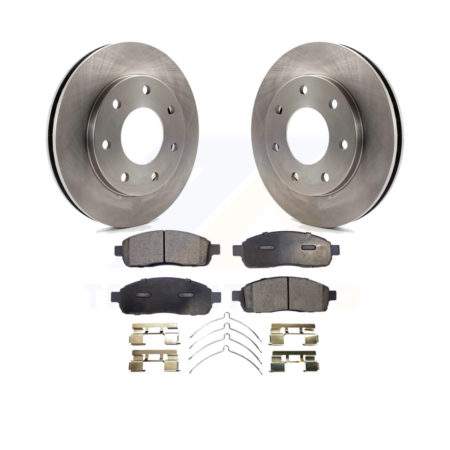 Front Brake Rotor Ceramic Pad Kit For Ford F-150 With 7 Lug Wheels 11th Digit Of Vin Is C K8T-100108