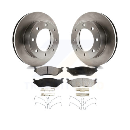 Front Disc Brake Rotors And Ceramic Pads Kit For 1999-1999 Ford F-450 Super Duty F-550 K8T-100110