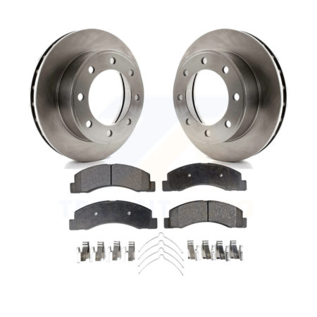 Front Disc Brake Rotors And Ceramic Pad Kit For Ford F-250 Super Duty F-350 Excursion 4WD K8T-100111