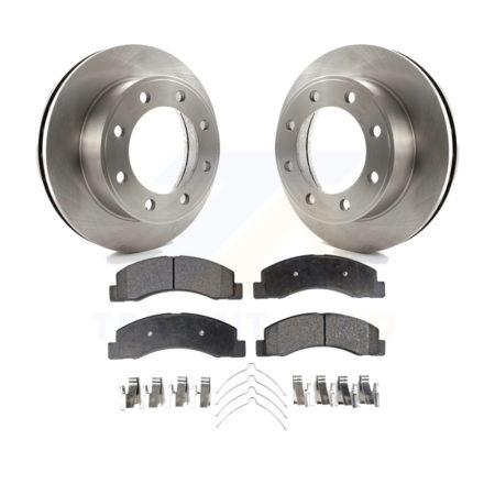 Front Disc Brake Rotors And Ceramic Pads Kit For Ford F-250 Super Duty F-350 Excursion K8T-100120