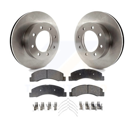 Front Disc Brake Rotors And Ceramic Pads Kit For Ford F-250 Super Duty F-350 K8T-100122
