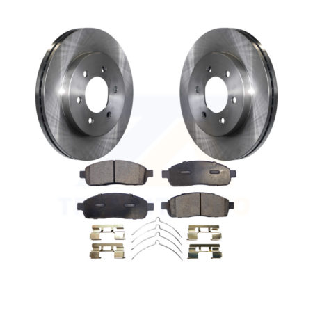Front Brake Rotors & Ceramic Pad Kit For Ford F-150 Lincoln Mark LT With 6 Lug Wheels 4WD K8T-100130
