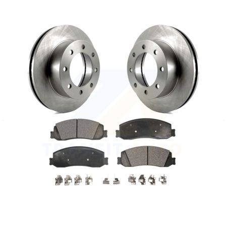 Front Disc Brake Rotors And Ceramic Pads Kit For Ford F-350 Super Duty F-250 4WD K8T-100136
