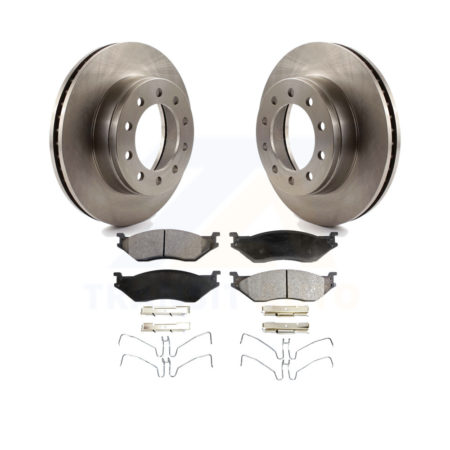 Front Brake Rotor And Ceramic Pad Kit For Ford F-450 Super Duty F-550 International CF500 K8T-100139