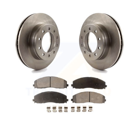 Front Disc Brake Rotors And Ceramic Pads Kit For Ford F-350 Super Duty F-250 K8T-100140