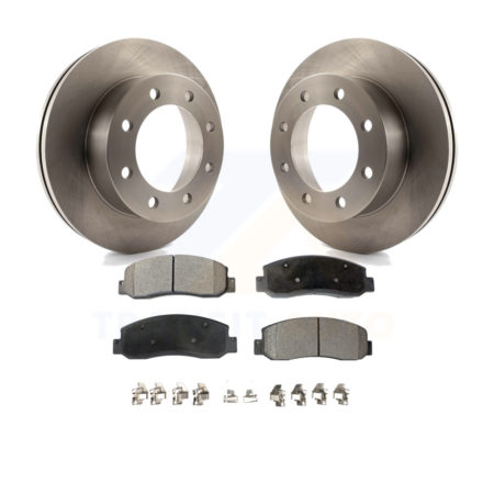 Front Disc Brake Rotors And Ceramic Pads Kit For Ford F-350 Super Duty F-450 K8T-100144