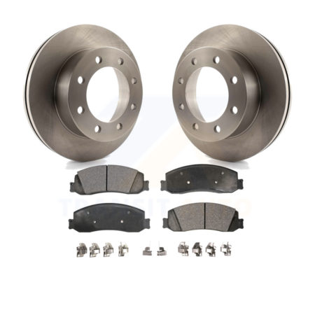 Front Disc Brake Rotors And Ceramic Pads Kit For Ford F-350 Super Duty F-450 K8T-100145