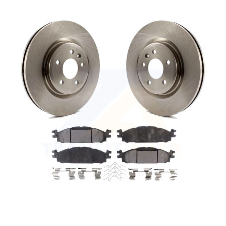 Front Disc Brake Rotors And Ceramic Pad Kit For Ford Explorer Taurus Flex Lincoln MKT MKS K8T-100163