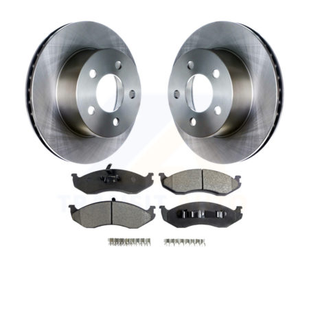 Front Brake Rotor & Ceramic Pad Kit For Jeep Wrangler Cherokee Grand Comanche Wagoneer TJ K8T-100180