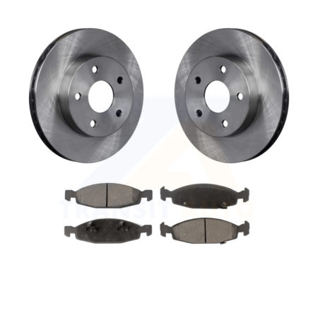 Front Brake Rotors Ceramic Pad Kit For 99-02 Jeep Grand Cherokee With Teves & ATE Caliper K8T-100196