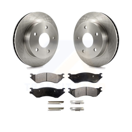 Front Disc Brake Rotors And Ceramic Pads Kit For 2000-2001 Dodge Ram 1500 4WD K8T-100199