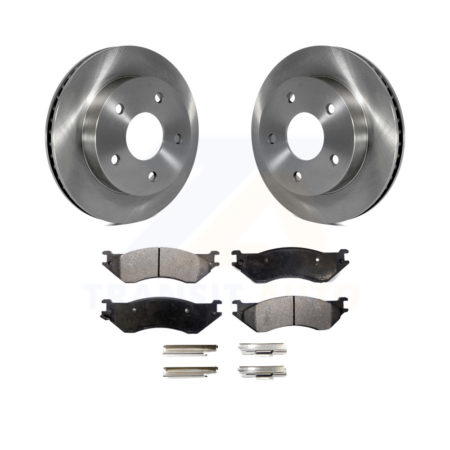 Front Disc Brake Rotors And Ceramic Pads Kit For 2000-2001 Dodge Ram 1500 RWD K8T-100200