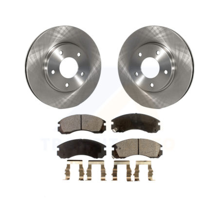 Front Disc Brake Rotors And Ceramic Pads Kit For 2000 Mitsubishi Eclipse 3.0L K8T-100202
