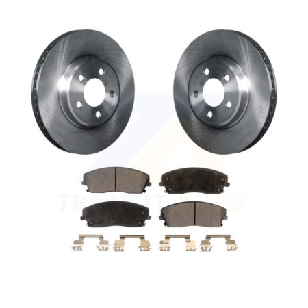 Front Disc Brake Rotor & Ceramic Pad Kit For Dodge Charger Chrysler 300 Challenger Magnum K8T-100219