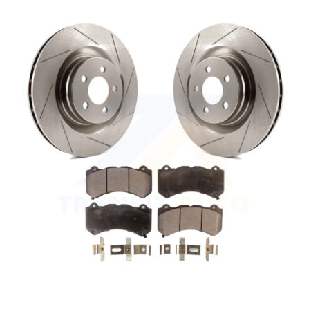 Front Disc Brake Rotors And Ceramic Pads Kit For Dodge Challenger Charger K8T-100225