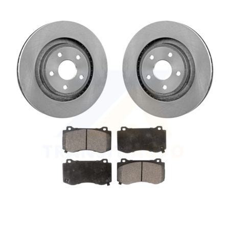 Front Disc Brake Rotors And Ceramic Pads Kit For 2006-2010 Jeep Grand Cherokee SRT8 K8T-100226
