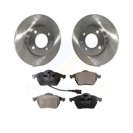 Front Brake Rotors & Ceramic Pad Kit For 96-98 Volkswagen Jetta With 239mm Diameter Rotor K8T-100251