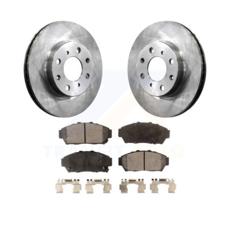 Front Disc Brake Rotors & Ceramic Pad Kit For 1994-1995 Honda Civic EX with Sedan Non-ABS K8T-100269