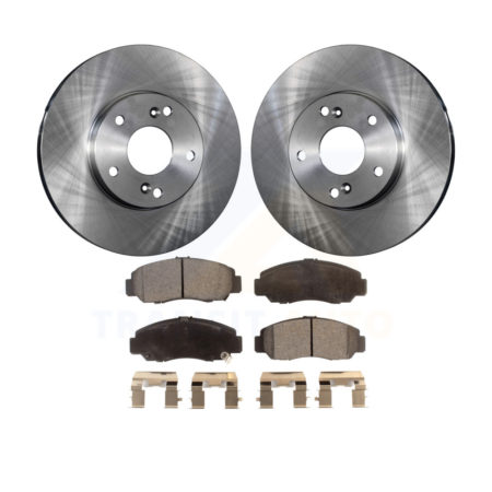 Front Disc Brake Rotors And Ceramic Pads Kit For Honda Accord Civic Acura CSX K8T-100316