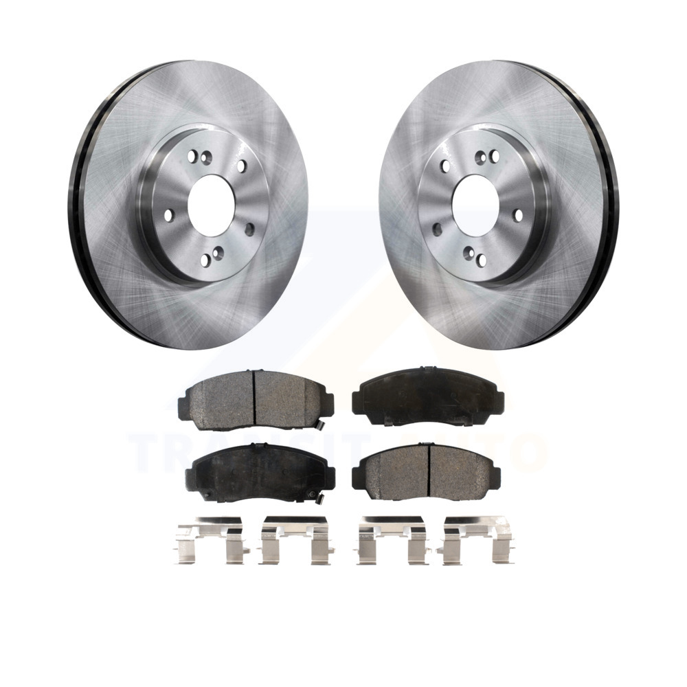 Front Disc Brake Rotors And Ceramic Pads Kit For Honda Accord Acura TL