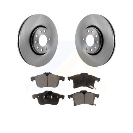 Front Disc Brake Rotors And Ceramic Pads Kit For 2008-2009 Saturn Astra K8T-100376