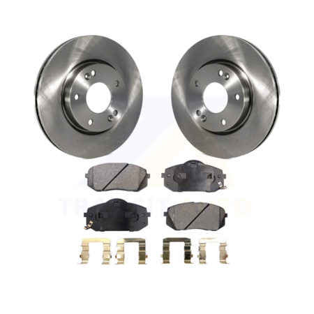 Front Disc Brake Rotors And Ceramic Pads Kit For 2010-2012 Kia Rondo K8T-100388