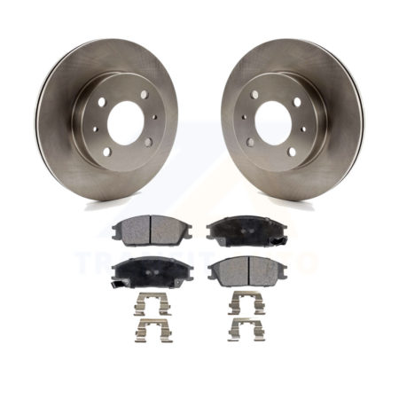 Front Disc Brake Rotors And Ceramic Pads Kit For 2000-2005 Hyundai Accent K8T-100417