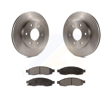Front Brake Rotors Ceramic Pad Kit For Nissan Titan Pathfinder Armada INFINITI QX56 TITAN K8T-100420