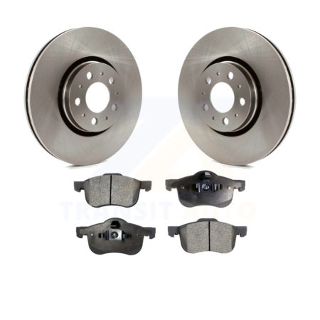 Front Disc Brake Rotors And Ceramic Pads Kit For 2008 Volvo S60 With 316mm Diameter Rotor K8T-100431