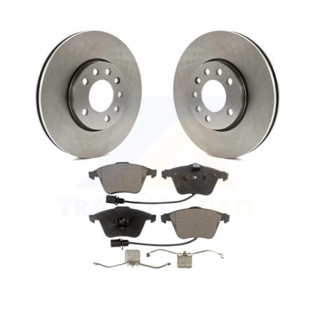Front Disc Brake Rotors And Ceramic Pads Kit For 2010 Saab 9-3X With 285mm Diameter Rotor K8T-100452
