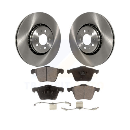 Front Disc Brake Rotor Ceramic Pad Kit For 2003-2014 Volvo XC90 With 336mm Diameter K8T-100475