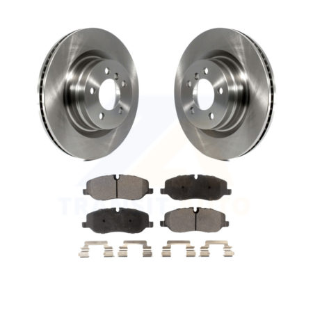 Front Disc Brake Rotor Ceramic Pad Kit For 2006-2009 Land Rover Range Naturally Aspirated K8T-100525