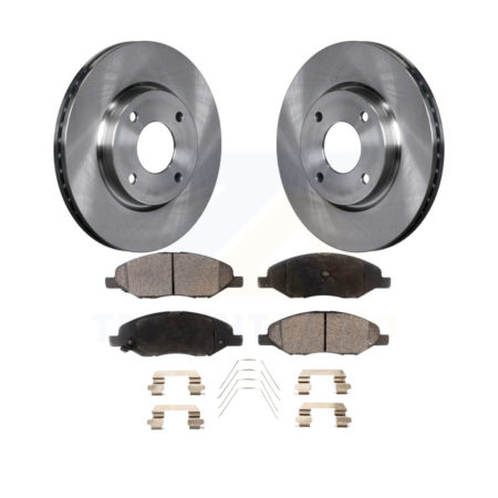 Front Disc Brake Rotors And Ceramic Pads Kit For 2008 Nissan Versa 4-Wheel ABS K8T-100534