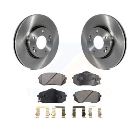 Front Disc Brake Rotors And Ceramic Pads Kit For 2007-2009 Kia Rondo K8T-100550