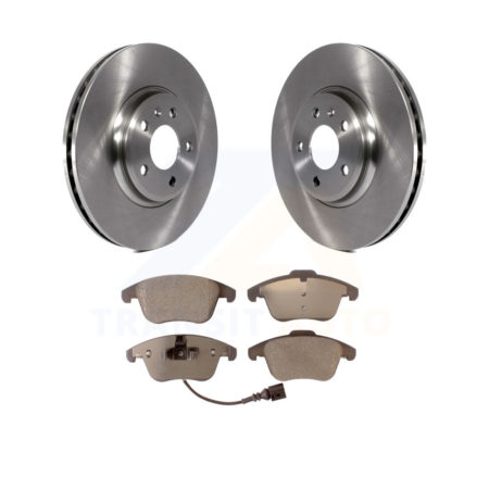 Front Disc Brake Rotor Ceramic Pad Kit For 2010 Audi A5 Quattro With 314mm Diameter K8T-100586