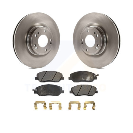 Front Disc Brake Rotors And Ceramic Pads Kit For 2009-2011 Hyundai Genesis 3.8L K8T-100590