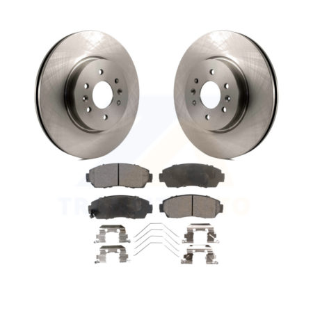 Front Disc Brake Rotors And Ceramic Pads Kit For 2011-2014 Honda Odyssey K8T-100597