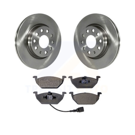 Front Brake Rotors & Ceramic Pad Kit For 11-15 Volkswagen Jetta With 280mm Diameter Rotor K8T-100632