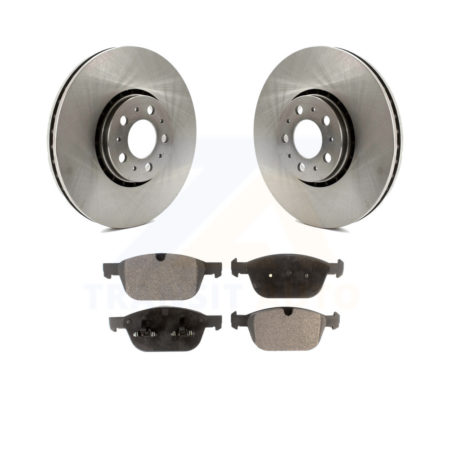 Front Disc Brake Rotor Ceramic Pad Kit For 2003-2014 Volvo XC90 With 328mm Diameter K8T-100664
