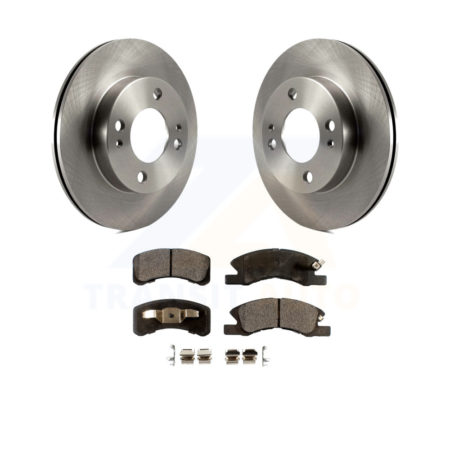 Front Disc Brake Rotors And Ceramic Pads Kit For 2014-2015 Mitsubishi Mirage K8T-100672